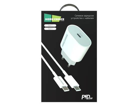  СЗУ 1Type-C 3.0A PD 25W быстрая зарядка для Type-C Type-C More choice NC65a (White) 