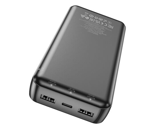  Внешний аккумулятор 20000mAh 2USB 2.1A с LED-индикатором Hoco J100A High-ranking (Black) 