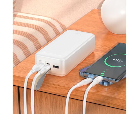  Внешний аккумулятор 30000mAh 2USB 2.0A Hoco J111B (White) 