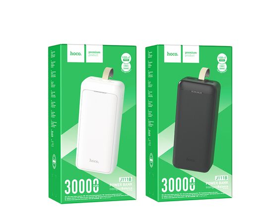  Внешний аккумулятор 30000mAh 2USB 2.0A Hoco J111B (White) 