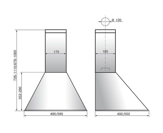  Вытяжка Elikor Эпсилон 60П-430-П3Л черный/серебристый 
