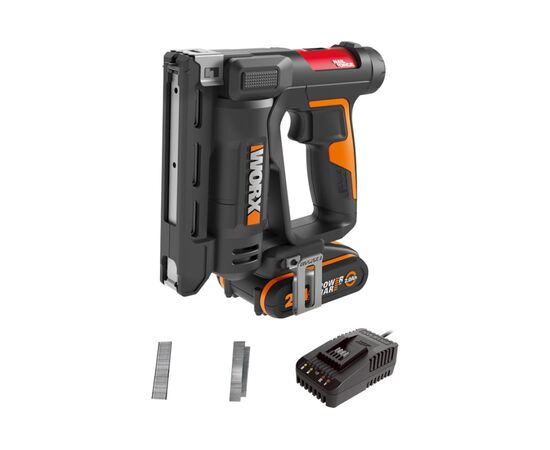  Степлер WORX WX843 20В, 2Ач х1, ЗУ 2А, кейс 