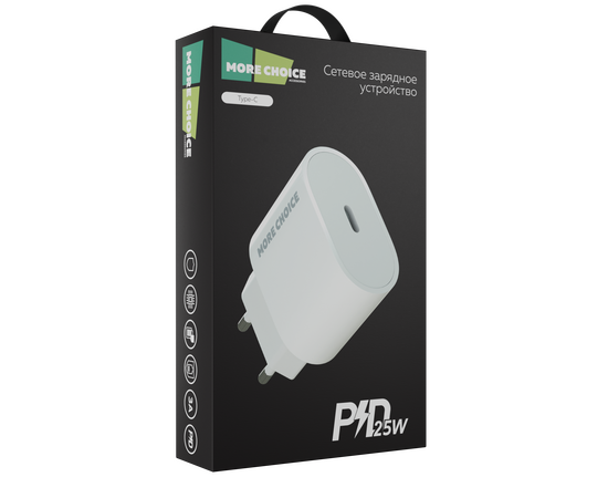  СЗУ 1Type-C 3.0A PD 25W быстрая зарядка More choice NC65 (White) 