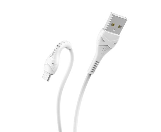  Дата-кабель HOCO X37 Cool power micro 1м (белый) 