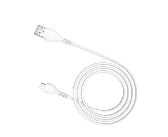  Дата-кабель HOCO X37 Cool power micro 1м (белый) 