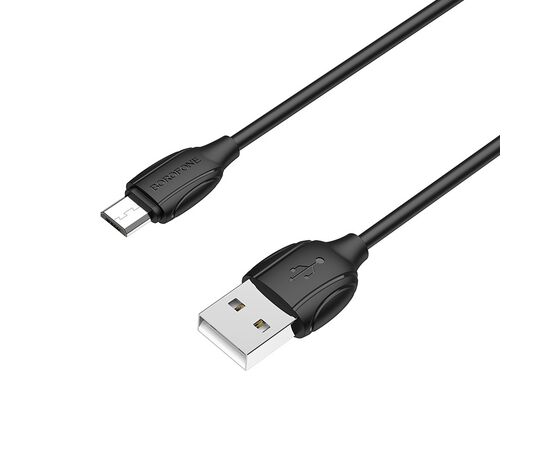  Дата-кабель BOROFONE BX19 Benefit micro 1м (черный) 