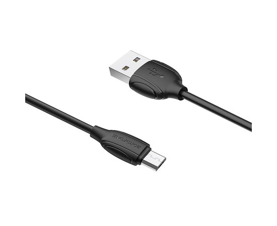 Дата-кабель BOROFONE BX19 Benefit micro 1м (черный) 