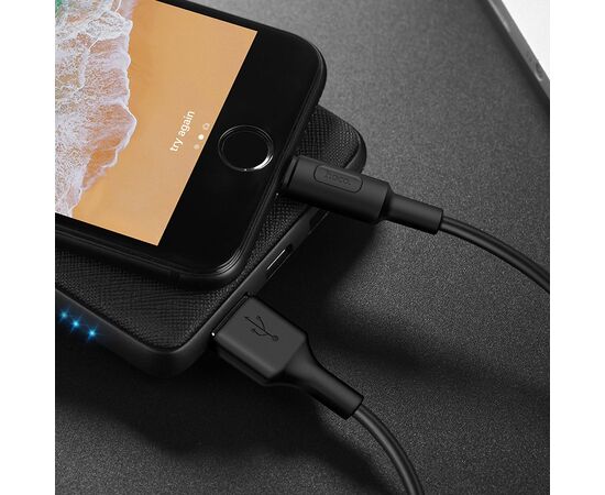  Дата-кабель HOCO X25 Soarer Lightning, 1м (черный) 