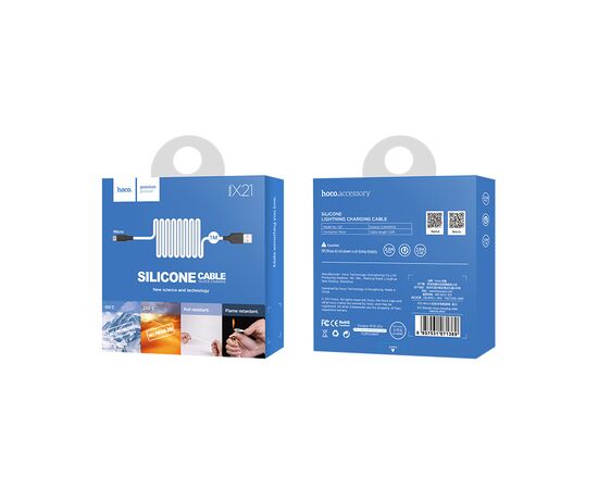  Дата-кабель HOCO X21 micro 1м (бело-чёрный) 