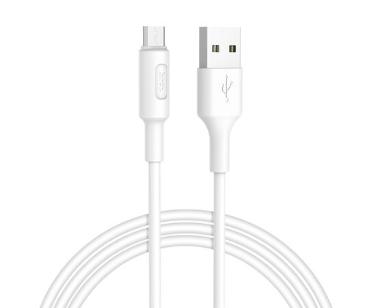 Дата-кабель HOCO X25 Soarer micro 1м (белый) 