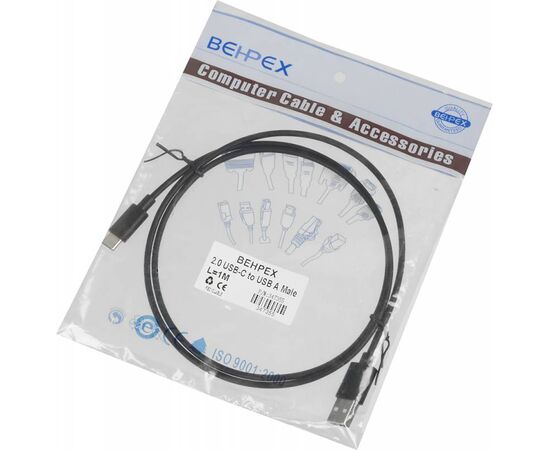  Дата-кабель Type-C 1м черный 