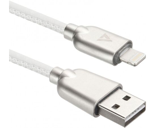  Дата-кабель ACD-Allure ACD-U926-P5W Lightning кожаный 1м белый 