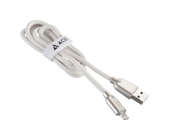  Дата-кабель ACD-Allure ACD-U926-P5W Lightning кожаный 1м белый 