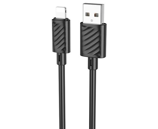  Дата-кабель HOCO X88 Gratified charging data cable for Lightning, 1м (черный) 