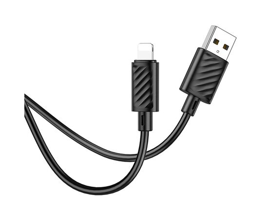  Дата-кабель HOCO X88 Gratified charging data cable for Lightning, 1м (черный) 