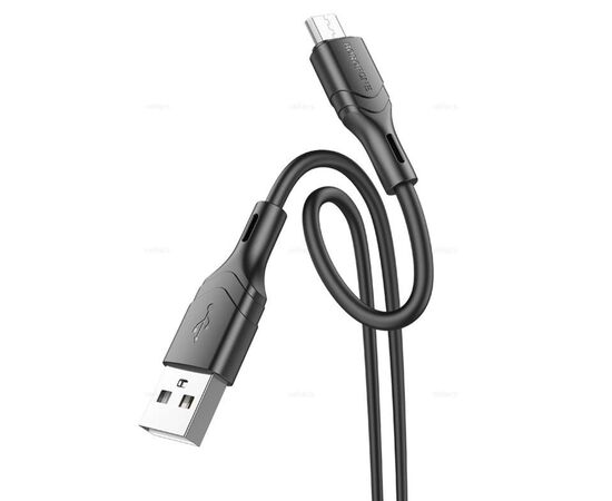  Дата-кабель BOROFONE BX99 Method silicone charging Micro (черный) 