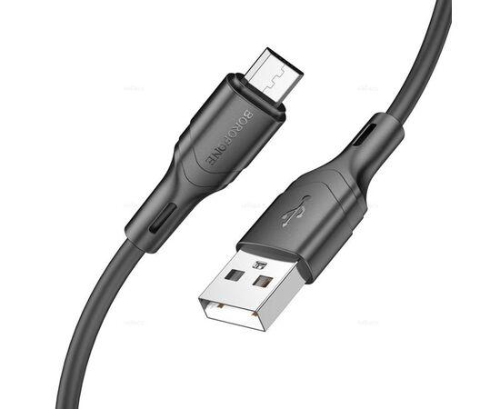  Дата-кабель BOROFONE BX99 Method silicone charging Micro (черный) 