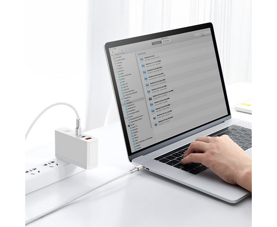  Дата-кабель Baseus Cafule Series Metal Data Cable Type-C to Type-C 100W 1m White 