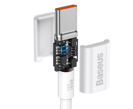  Дата-кабель Baseus Superior (CATYS-C02) Fast Charging Type-C to Type-C 100W 2m White 