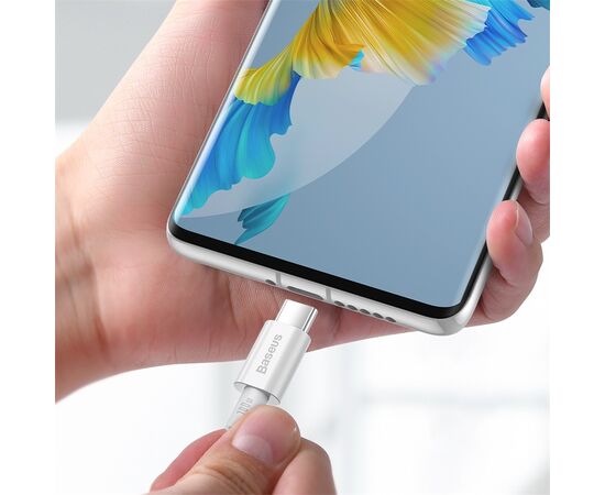  Дата-кабель Baseus Superior (CATYS-C02) Fast Charging Type-C to Type-C 100W 2m White 