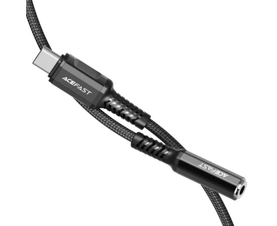  Дата-кабель Acefast C1-07 USB-C to 3.5mm aluminum  (черный) 
