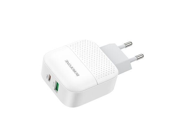  СЗУ BOROFONE BA46A Premium PD, QC3.0 charger (EU) (белый) 
