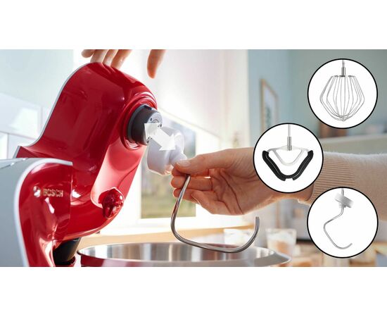  Кухонная машина Bosch MUM5X720 красный/серый 