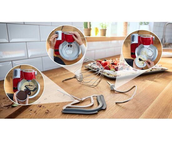  Кухонная машина Bosch MUM5X720 красный/серый 