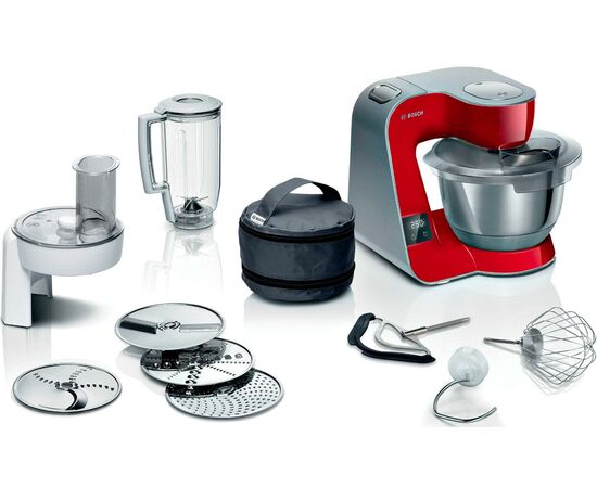  Кухонная машина Bosch MUM5X720 красный/серый 
