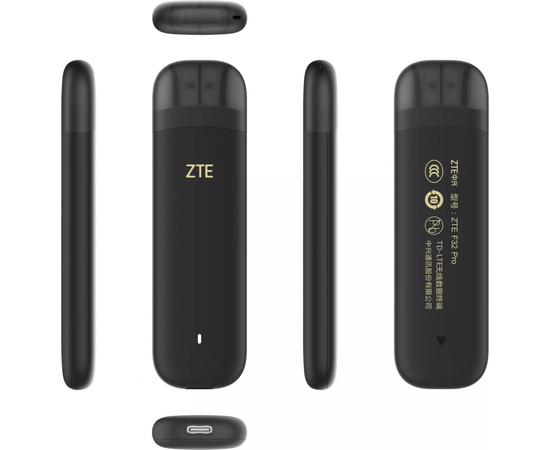  Модем 3G/4G ZTE F30Pro USB Wi-Fi VPN Firewall +Router внешний черный 