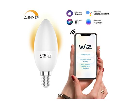  Умная лампа Gauss IoT Smart Home (1100112) E14 5Вт 470lm Wi-Fi 