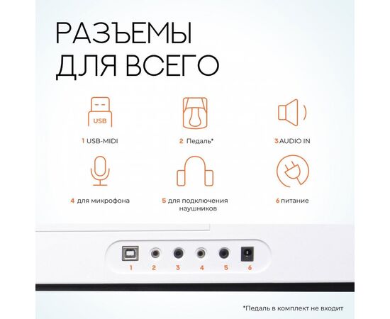  Синтезатор TESLER KB-6160 White 