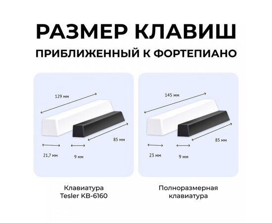  Синтезатор TESLER KB-6160 White 