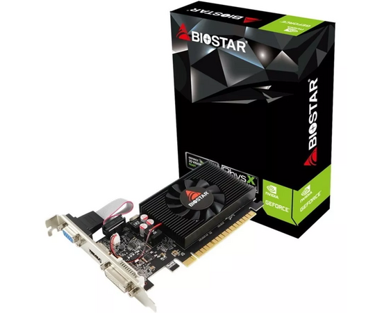  Видеокарта Biostar Nvidia GeForce GT 710 GT710-2GB D3 LP (VN7103THX6) PCI-E 2Gb 64bit DDR3 954/1333 DVIx1 HDMIx1 CRTx1 HDCP Ret low profile 