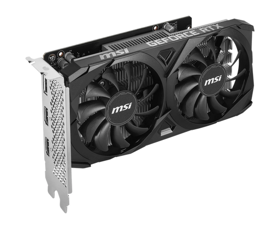  Видеокарта MSI Nvidia GeForce RTX 3050 6 Гб (3050 Ventus 2X E 6G OC) GDDR6 96 бит PCIE 4.0 16x 2xВыход HDMI 1xВыход DisplayPort 