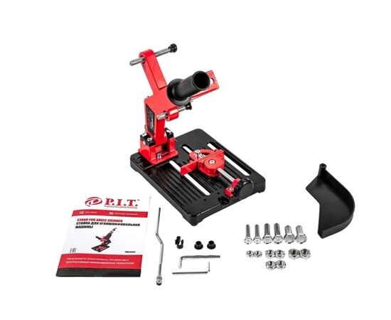  Стойка для УШМ P.I.T. P0010004 диаметр круга 100-150мм, угловые тиски 45 град, литое основание 