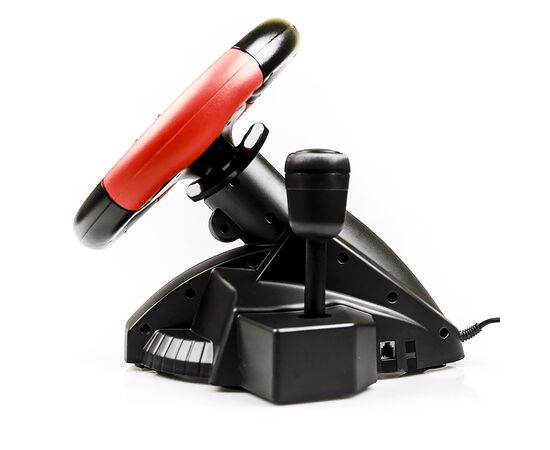  Игровой руль Dialog GW-125VR E-Racer - эф.вибрации, 2 педали, рычаг ПП, PC USB (115119) 