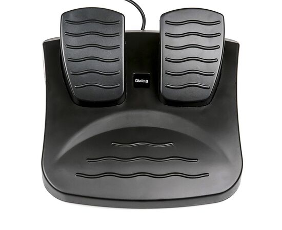  Игровой руль Dialog GW-125VR E-Racer - эф.вибрации, 2 педали, рычаг ПП, PC USB (115119) 