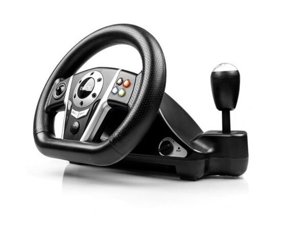  Игровой руль Dialog GW-135VR Gran Tourismo - эф.вибрации, 2 педали, рычаг ПП, PC USB(116932) 