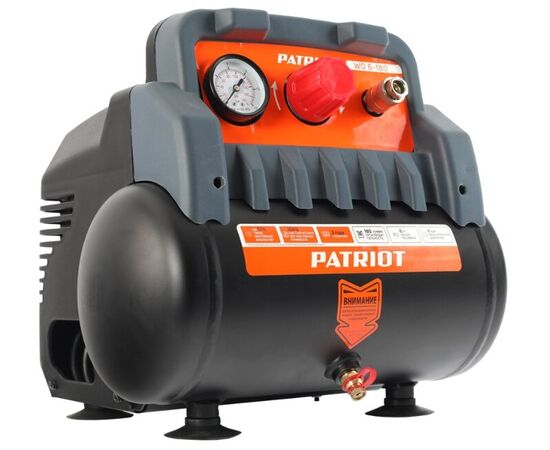  Компрессор поршневой Patriot WO 6-180 черный/оранжевый 