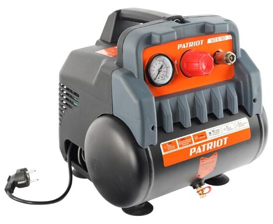  Компрессор поршневой Patriot WO 6-180 черный/оранжевый 