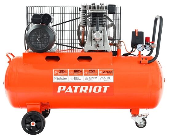  Компрессор поршневой Patriot PTR 100-440I оранжевый 