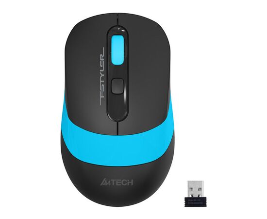  Мышь A4Tech Fstyler FG10S черный/синий оптич. 2000dpi silent беспров. USB для ноутбука 4but (FG10S B 