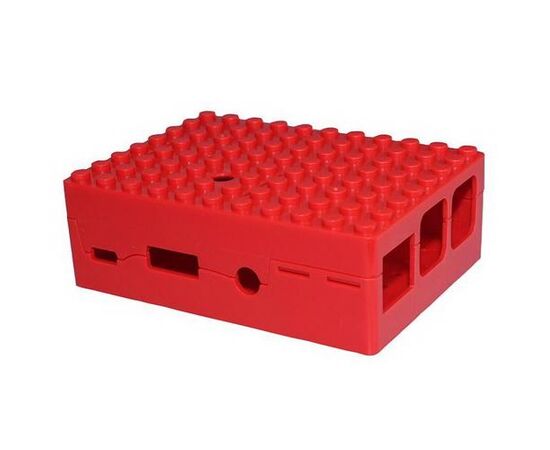  Корпус ACD RA183 red для микрокомпьютера Raspberry Pi 3 Red ABS Plastic Building Block case for Raspberry Pi 3 