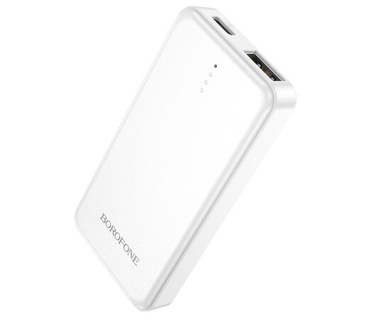  Внешний аккумулятор 2500mAh 1USB+Type-C 1.0A Borofone c LED дисплеем BJ48 mini (White) 