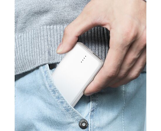  Внешний аккумулятор 2500mAh 1USB+Type-C 1.0A Borofone c LED дисплеем BJ48 mini (White) 