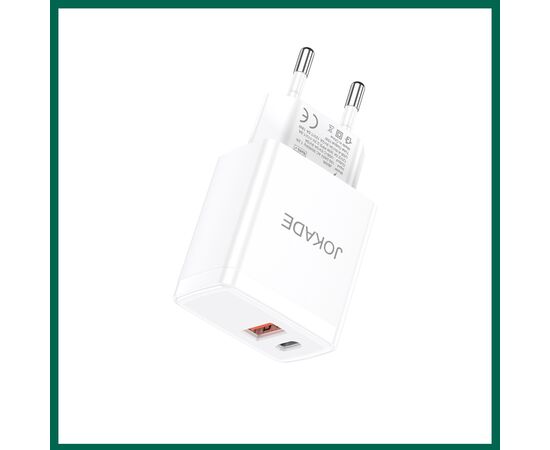  Зарядное устройство JOKADE JB099 PD30W+QC3.0 white 