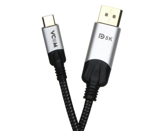  Кабель-адаптер Vcom CU422MCV-1.8M USB 3.1 Type-Cm -- DP(m) 8K 60Hz 1.8m Alumi Shell 