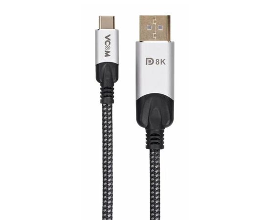  Кабель-адаптер Vcom CU422MCV-1.8M USB 3.1 Type-Cm -- DP(m) 8K 60Hz 1.8m Alumi Shell 