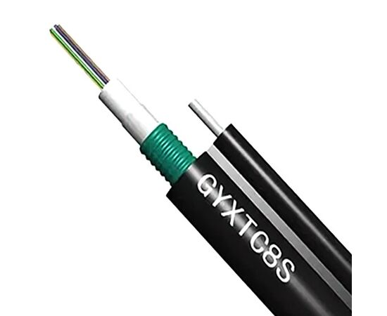  Detech GYXTC8S внешний с тросом, 8F*G652D бронированный стал. лентой + MDPE оболочка, 1000м 